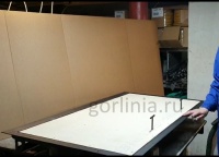 Закрытая крышка люка АМО с актуаторами с плитой ГВЛ под плитку и ламинат