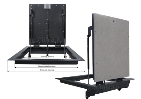 Напольный люк Стелс-У 1200*600п уголок утепленный образец