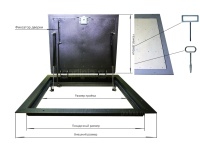 Напольный люк Стелс-У 800*1100п уголок утепленный схемы